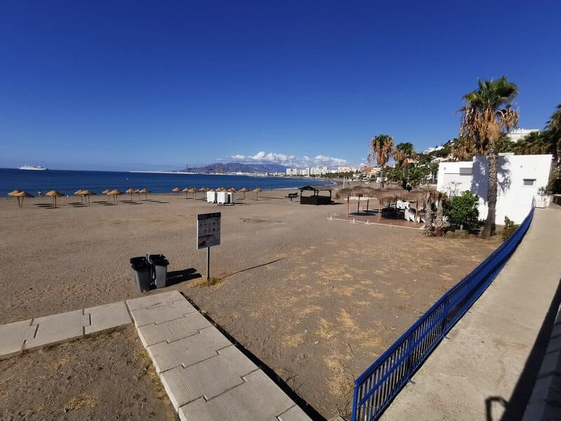 la Playa de La Caleta de Málaga